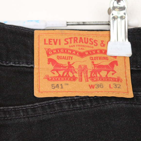 Levi's Black Straight-Leg Jeans, Size 36