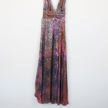 Fashion Nova Sparkly Mermaid Maxi Dress, Size XS - 0