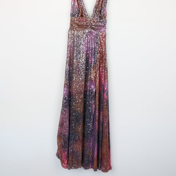 Fashion Nova Sparkly Mermaid Maxi Dress, Size XS