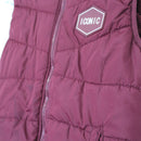 Maroon Puffer Waist Jacket, Size 12–13-2