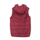 Maroon Puffer Waist Jacket, Size 12–13-3