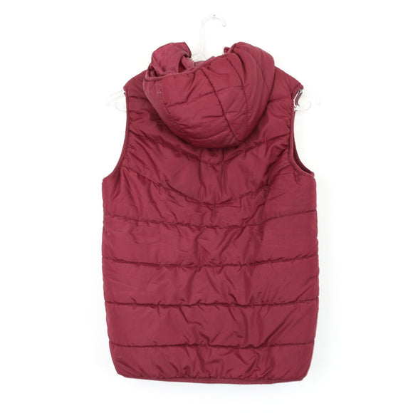 Maroon Puffer Waist Jacket, Size 12–13