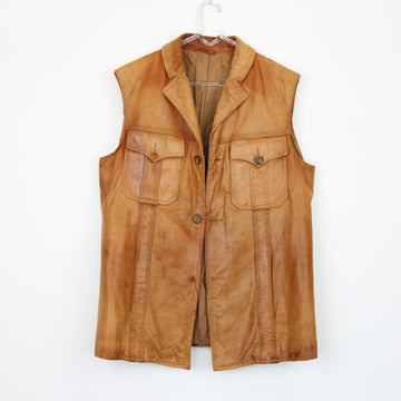 Genuine Leather Waistcoat, Size L
