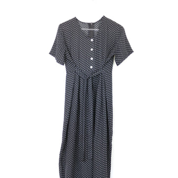 Black and White Polka Dot Jumpsuit, Size L