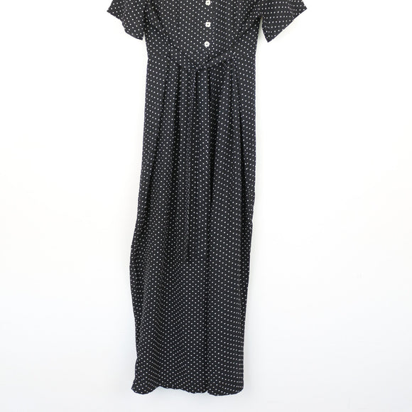 Black and White Polka Dot Jumpsuit, Size L