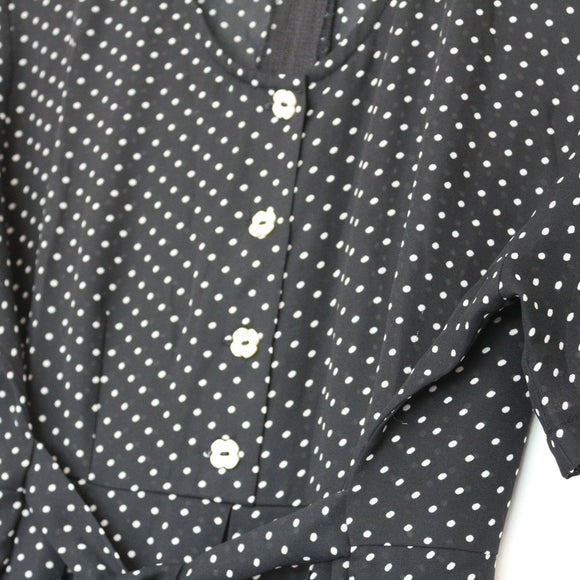 Black and White Polka Dot Jumpsuit, Size L
