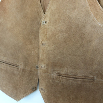 Wrangler Genuine Leather Waistcoat, Size L - 0