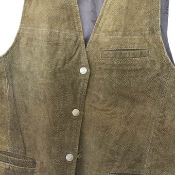 Genuine Leather Waistcoat, Size M - 0