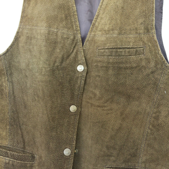 Genuine Leather Waistcoat, Size M
