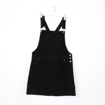 Forever New Black Corduroy Dungaree, Size 10