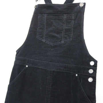 Forever New Black Corduroy Dungaree, Size 10 - 0