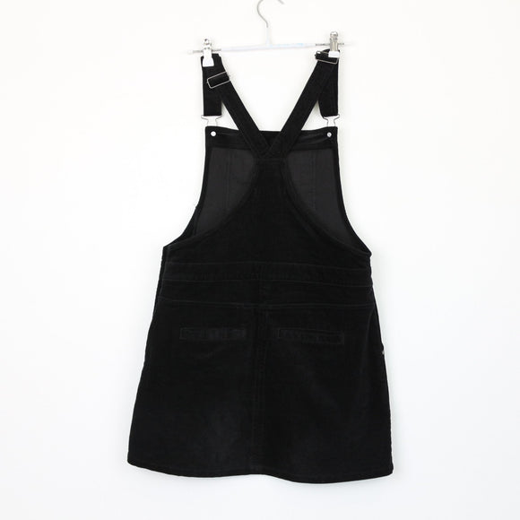 Forever New Black Corduroy Dungaree, Size 10