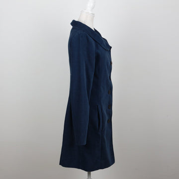Blue Velvet-Feel Coat | Size S - 0