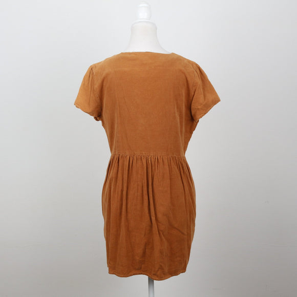 Cotton On Tan Corduroy Mini Dress | Size M