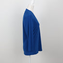 Electric Blue V-Neck Stretch Blouse | Size S-2