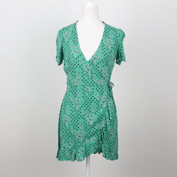 Zara Green Floral Wrap Dress | Size S