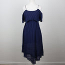 Midnight Blue Plaid Midi Dress | Size S-3