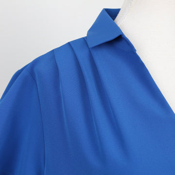 Electric Blue V-Neck T-Shirt Dress | Size 34 - 0