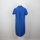 Electric Blue V-Neck T-Shirt Dress | Size 34-4