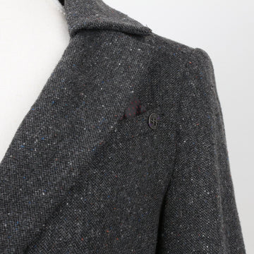 Charcoal Flecked Herringbone Tweed Blazer – Size 10 - 0
