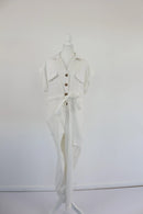 White Denim Jumpsuit | Sizes S–XL | Brand New-1