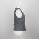 Steel Grey Five-Button V-Neck Tailored Suit Waistcoat with Welt Pockets – Size 32-2