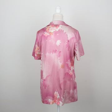 Vintage Baby Pink Floral Shirt | Size 16 - 0