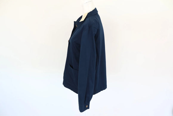 Navy Blue Cotton-Stretch Jacket | Sizes L & XL | Brand New