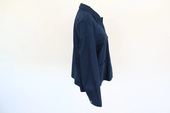 Navy Blue Cotton-Stretch Jacket | Sizes L & XL | Brand New