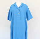 Light Blue Linen Oversized-Button Relaxed Dress | Brand New-1