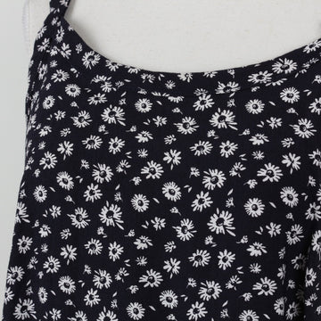 Navy Blue & White Strappy Blouse | Size S - 0