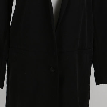 H&M Black Lightweight Long Blazer Jacket | Size 32 - 0