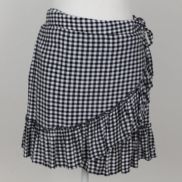Cotton On Black Gingham Mini Skirt | Size L