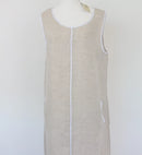 Beige & White 100% Linen Dress | Sizes XS & XL | Brand New-1