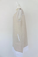 Beige & White 100% Linen Dress | Sizes XS & XL | Brand New-3