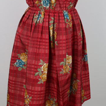 Vintage Red Floral Beaded Dress | Size S – Secondhand - 0