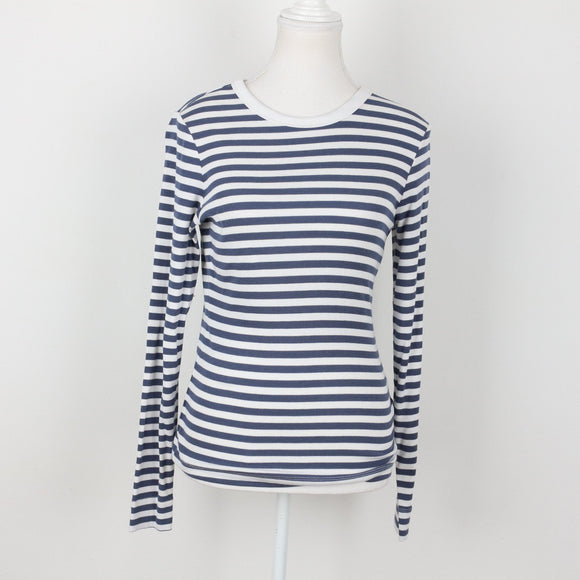 H&M Cream Ribbed Long Sleeve Top | Size M – Secondhand