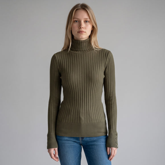Truworths Olive Green Polo Neck Jersey | Sizes S–XL | Brand New