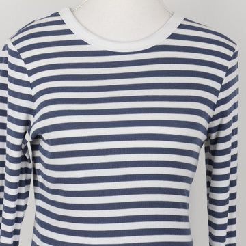 H&M Cream Ribbed Long Sleeve Top | Size M – Secondhand - 0