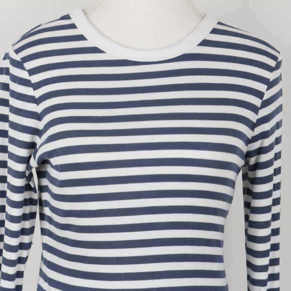 H&M Cream Ribbed Long Sleeve Top | Size M – Secondhand