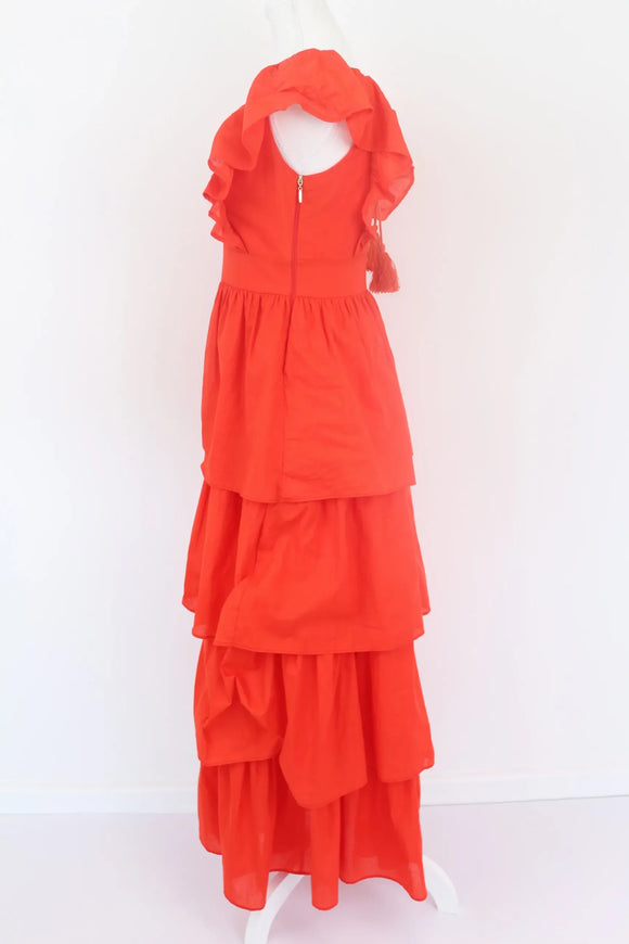 Orange Tiered Maxi Dress | Sizes S–L | Brand New