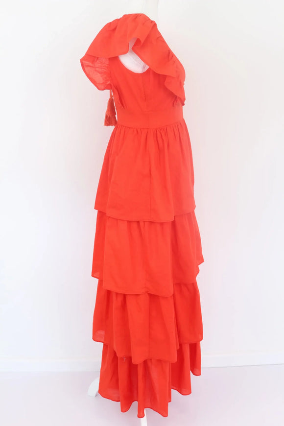 Orange Tiered Maxi Dress | Sizes S–L | Brand New