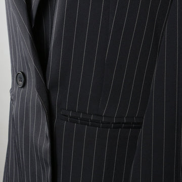 The Fix Grey & White Pinstripe Blazer | Size 6 – Secondhand - 0