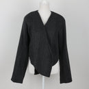 Jane & Elizabeth Grey Cropped Blazer | Size L – Secondhand-1