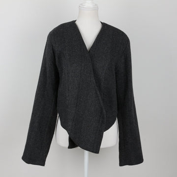 Jane & Elizabeth Grey Cropped Blazer | Size L – Secondhand