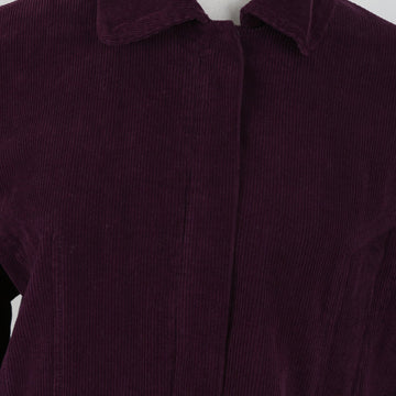 Purple Corduroy Zip-Up Jacket | Size L – Secondhand - 0