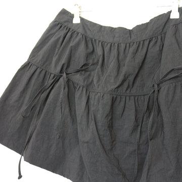 RT Black Cargo Mini Skirt | Drawstring Hem | Elasticated Waist | Size XL - 0
