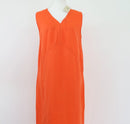 Orange 100% Linen Midi Dress | Size XS | Brand New-1