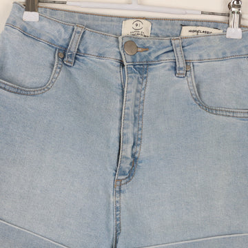 Cotton On High Classic Denim Shorts | Light Blue Wash | Size 8 - 0