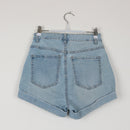 Cotton On High Classic Denim Shorts | Light Blue Wash | Size 8-3